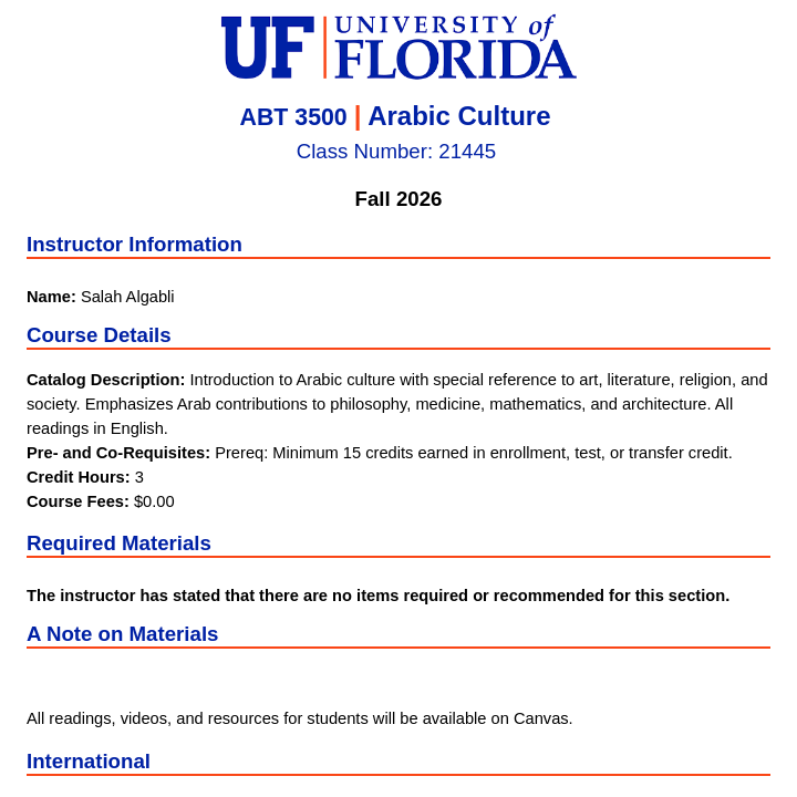Simple Syllabus